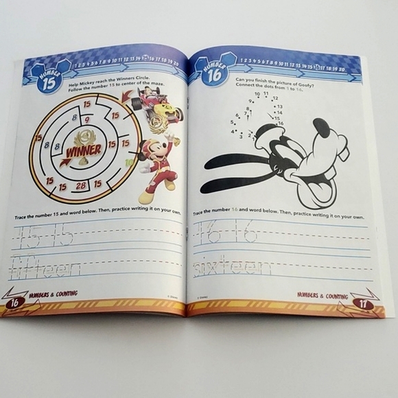 Disney Jr Educational 3 Workbooks Colors & Shapes, Alphabet Numbers & Counting - Picture 13 of 13